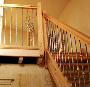 Dachary Escalier Gironde Balustres Metalliques Avec Viroles Laitons 1